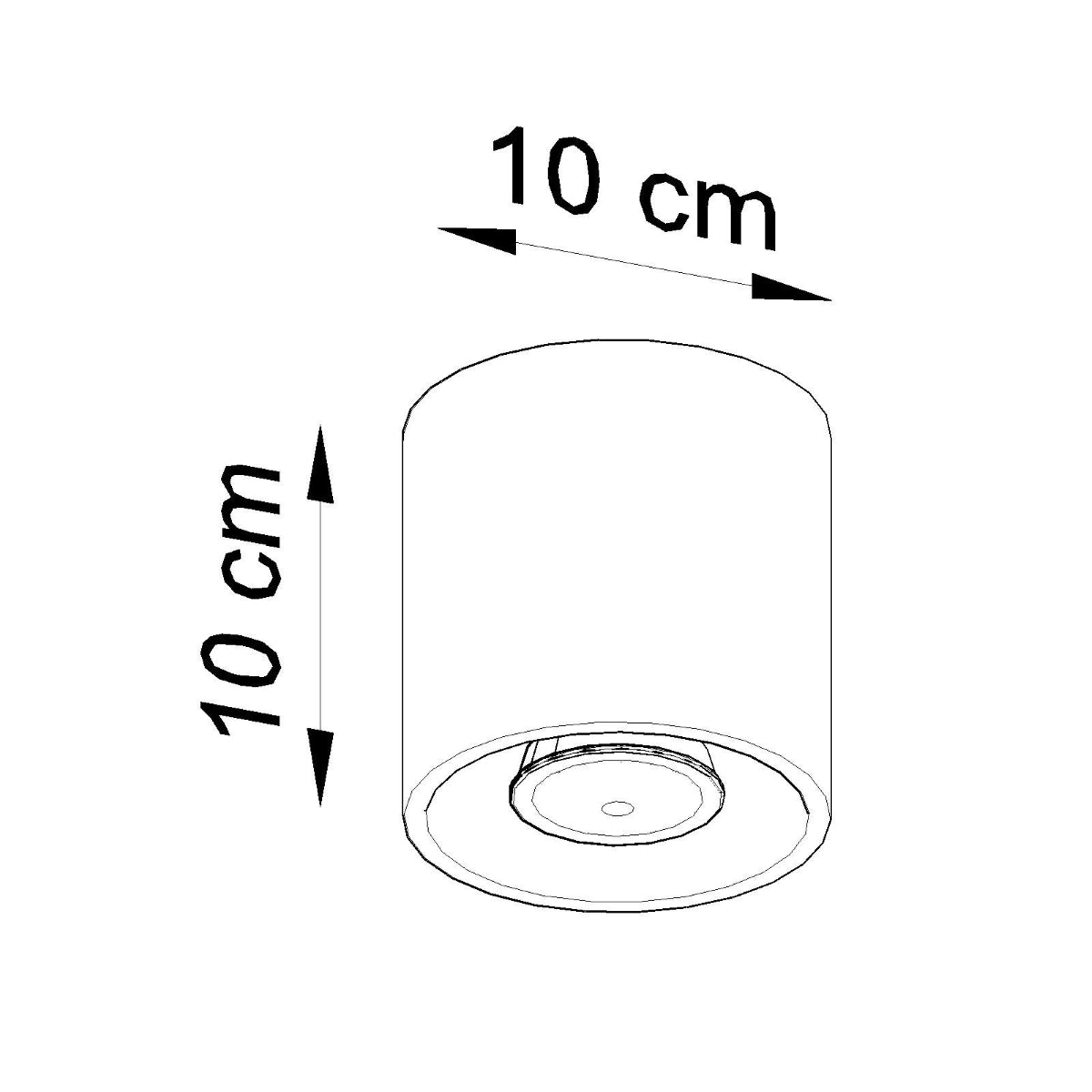 Aluminium-Deckenspot ORBIS 1 – Minimalistischer Zylinder