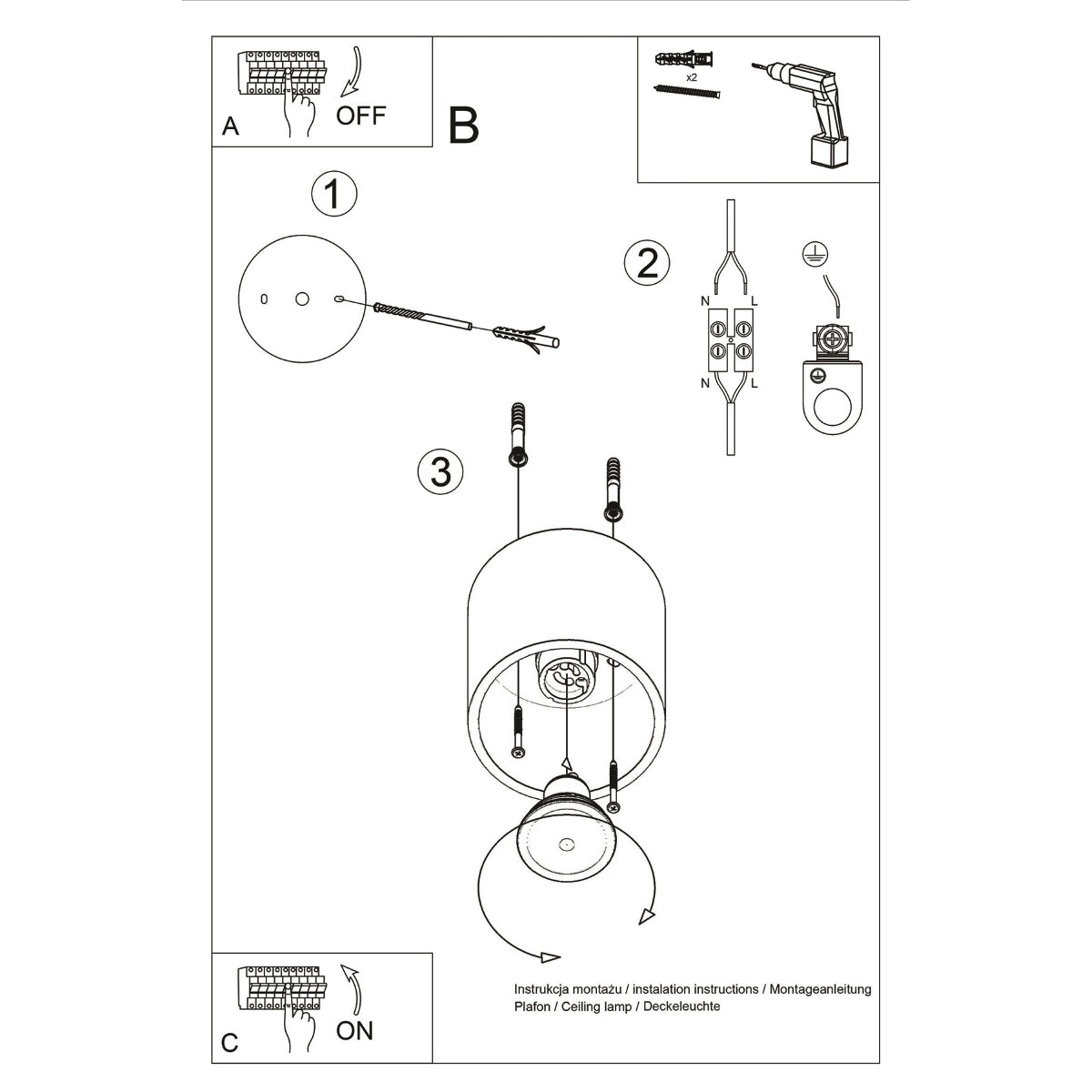 Aluminium-Deckenspot ORBIS 1 – Minimalistischer Zylinder
