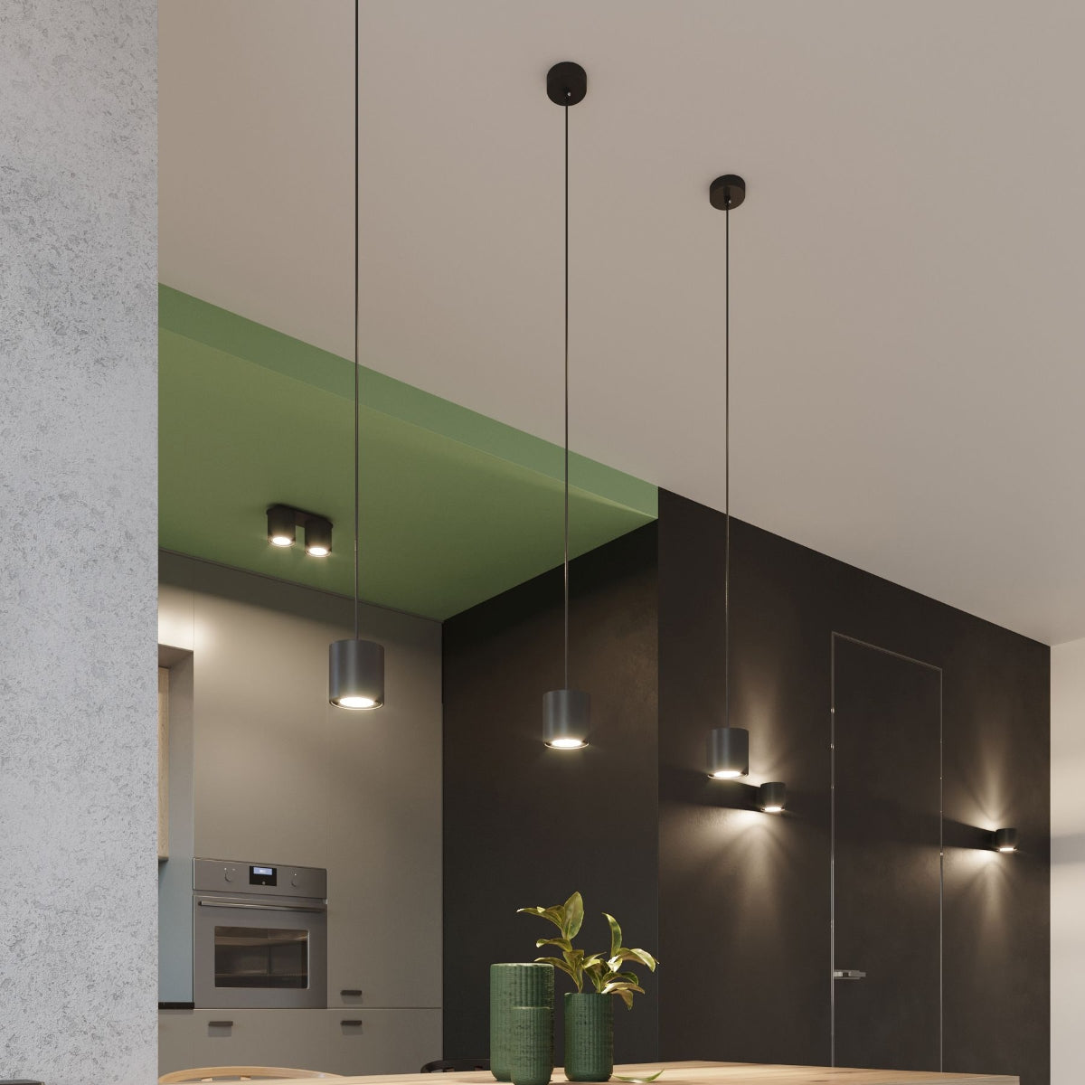 Aluminium-Deckenspot ORBIS 1 – Minimalistischer Zylinder