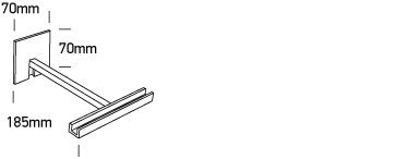 Wandhalterung zu DOMB LED-Luxomo Leuchten