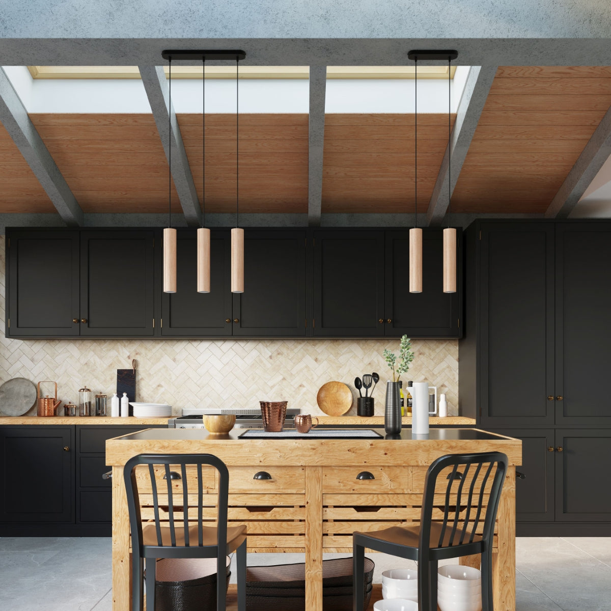 LINO Holz Hängeleuchte