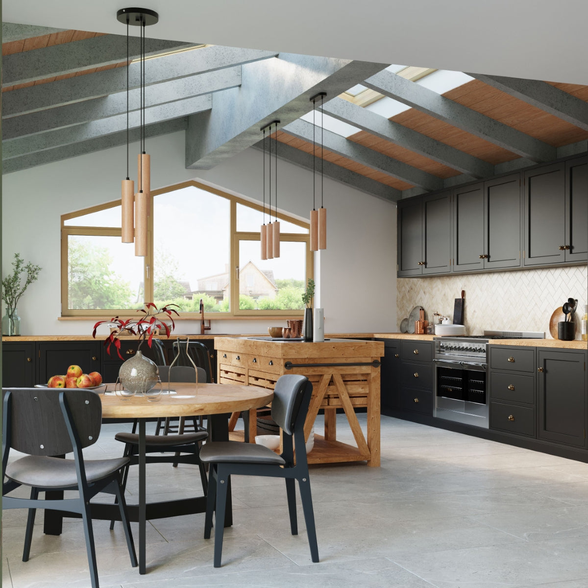 LINO Holz Hängeleuchte