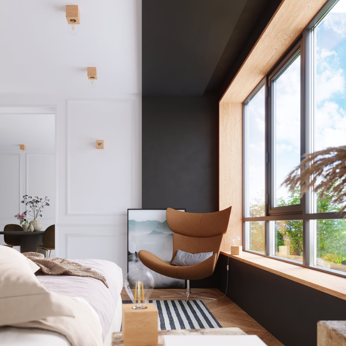 ARIZ Naturholz Wandleuchte