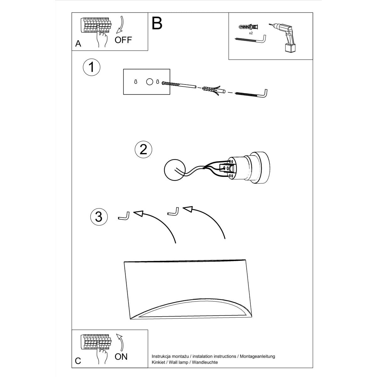 VIXEN Wandleuchte Keramik