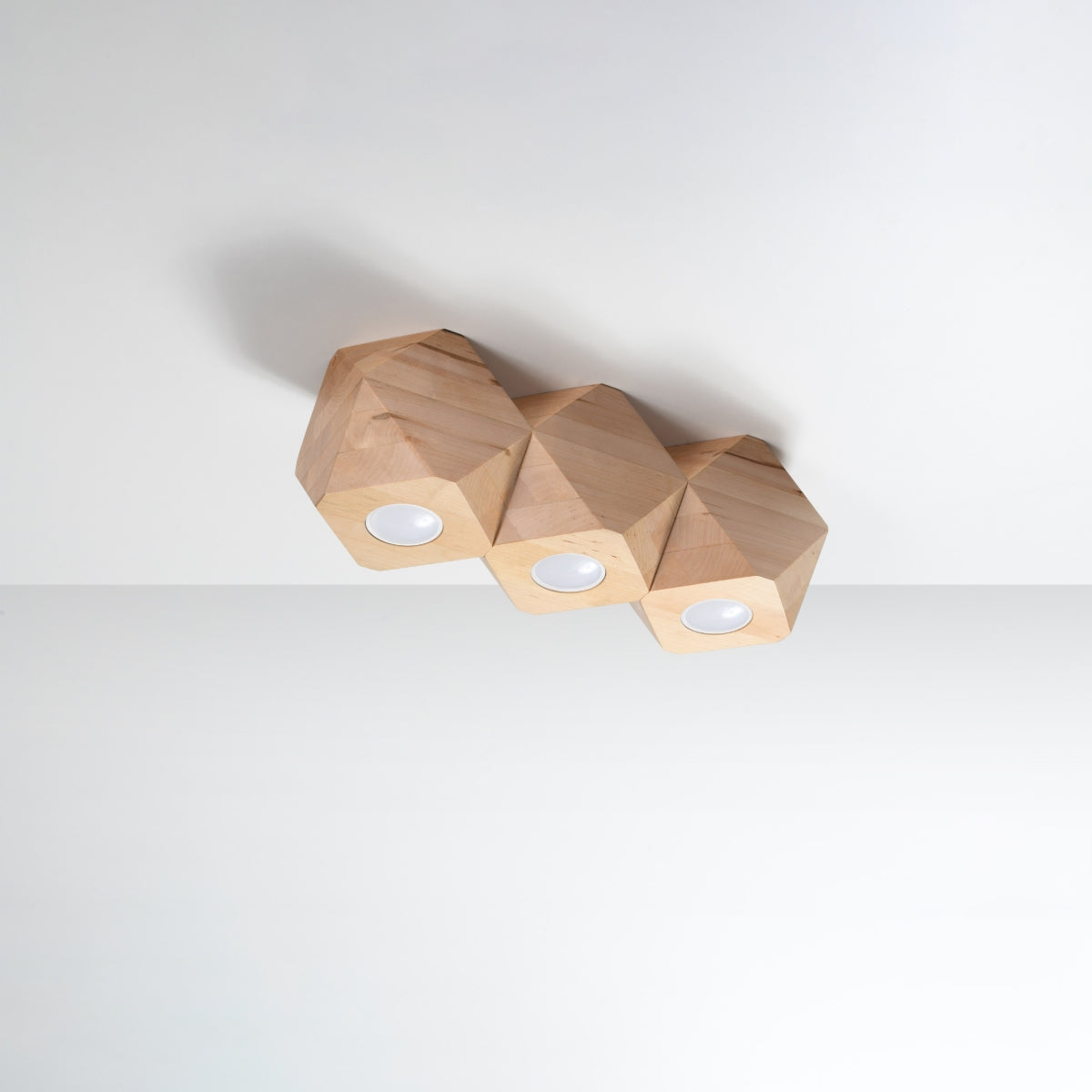 WOODY 3 Naturholz Deckenleuchte