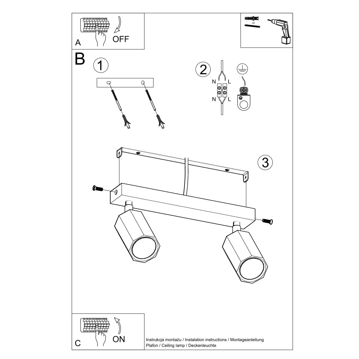 ZEKE 2 Deckenleuchte