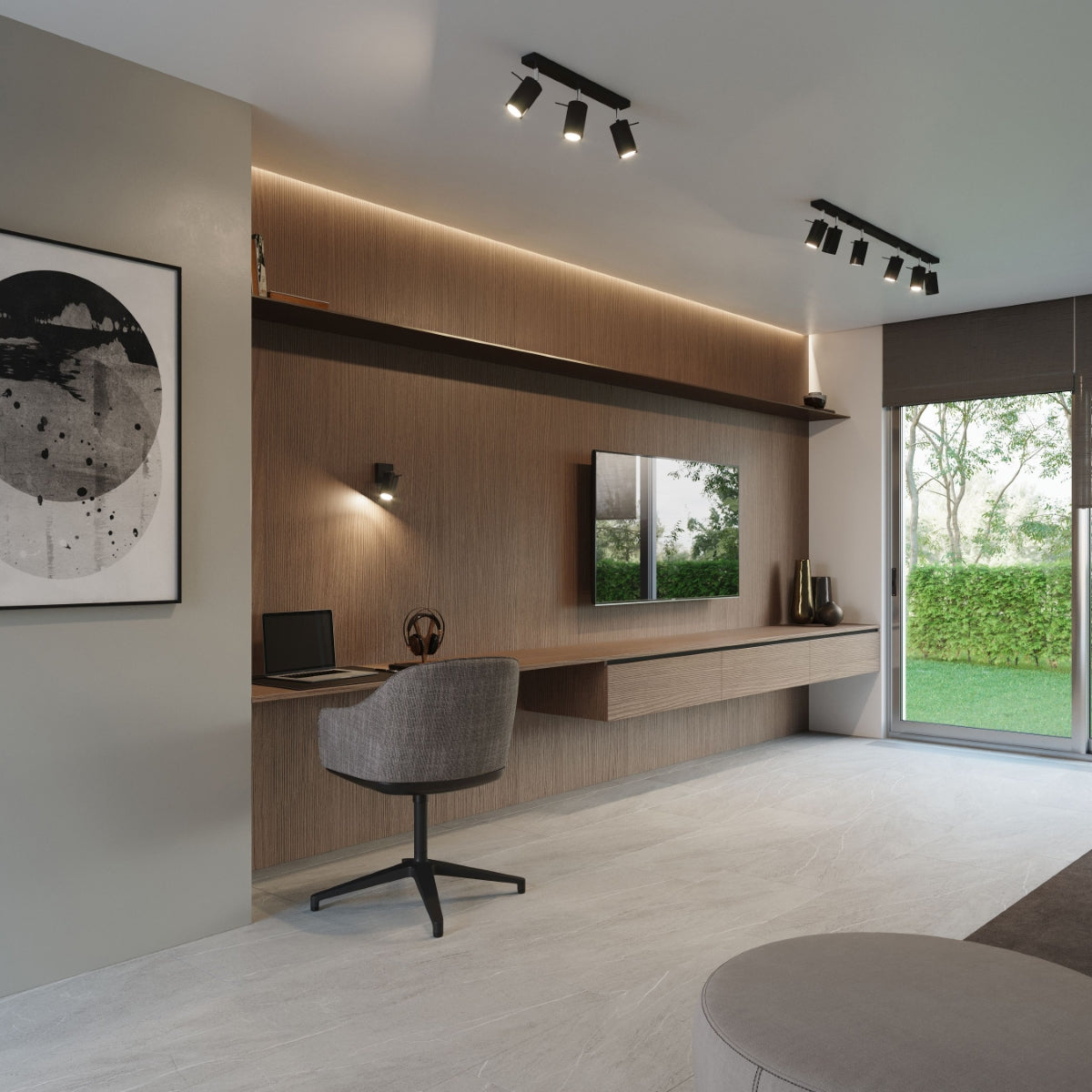 RING Wandleuchte mit Schalter