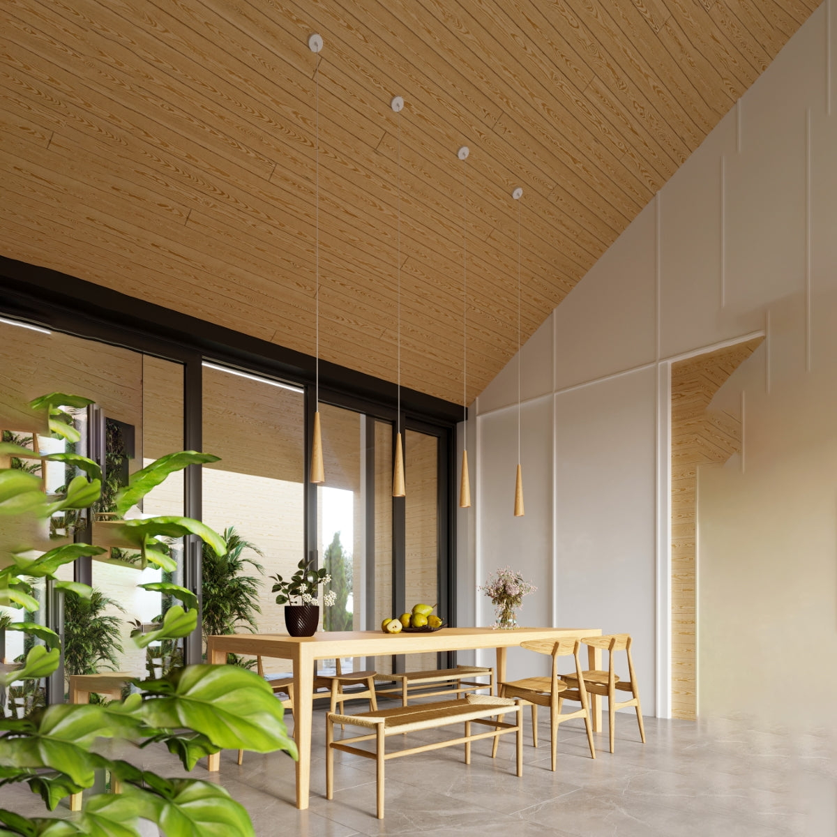 SULA 1 Naturholz Hängeleuchte