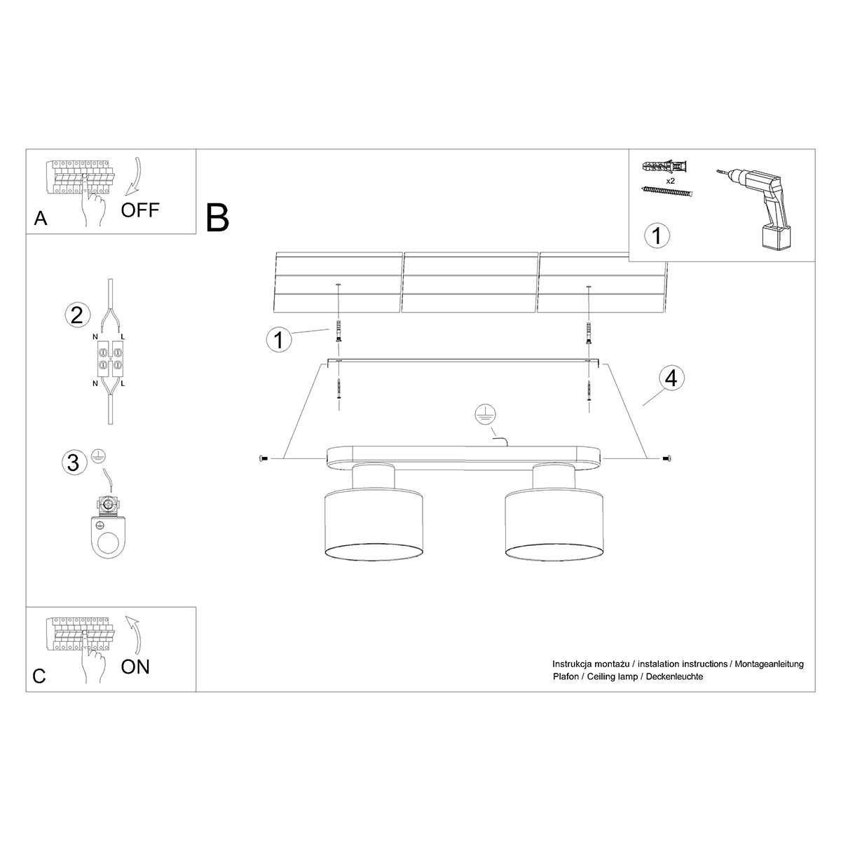 SAVAR 2 Deckenleuchte