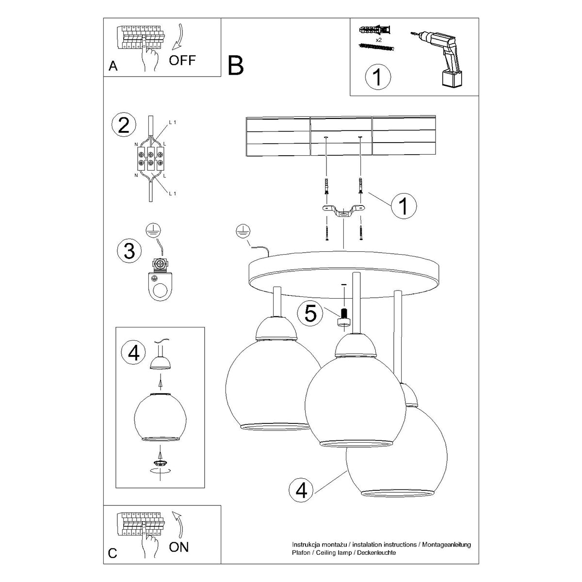 ALINO 3 Kronleuchter