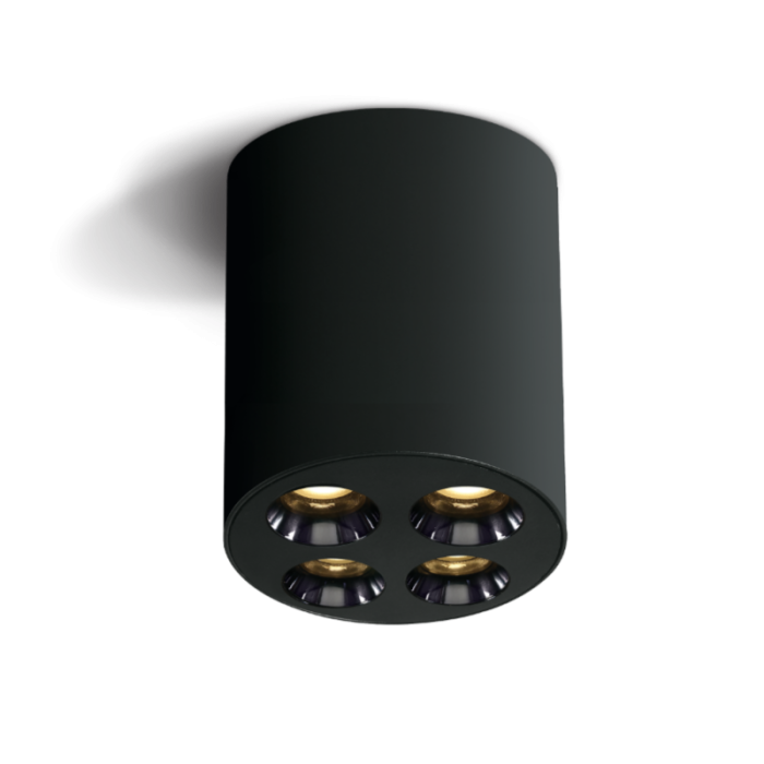 BASTO R LED Decken-Aufbaustrahler mit Darklight-Reflektor