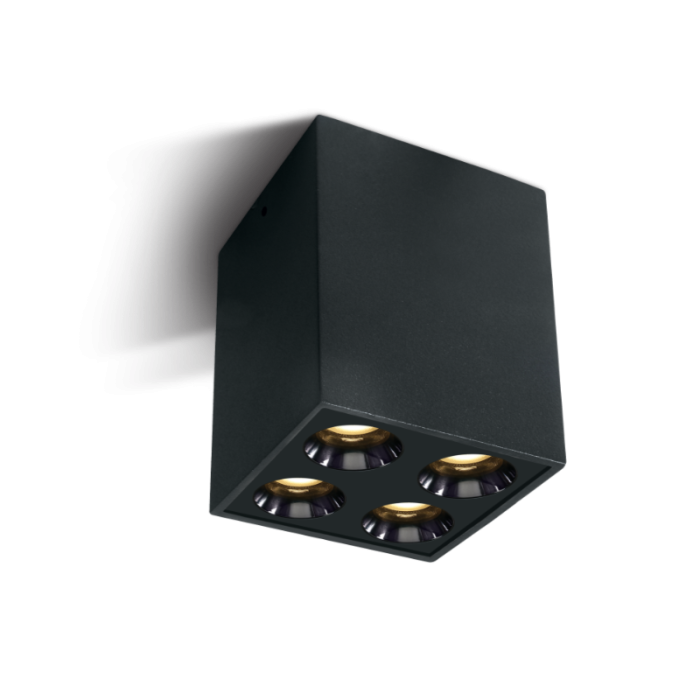 BASTO Q LED Decken-Aufbaustrahler mit Darklight-Reflektor