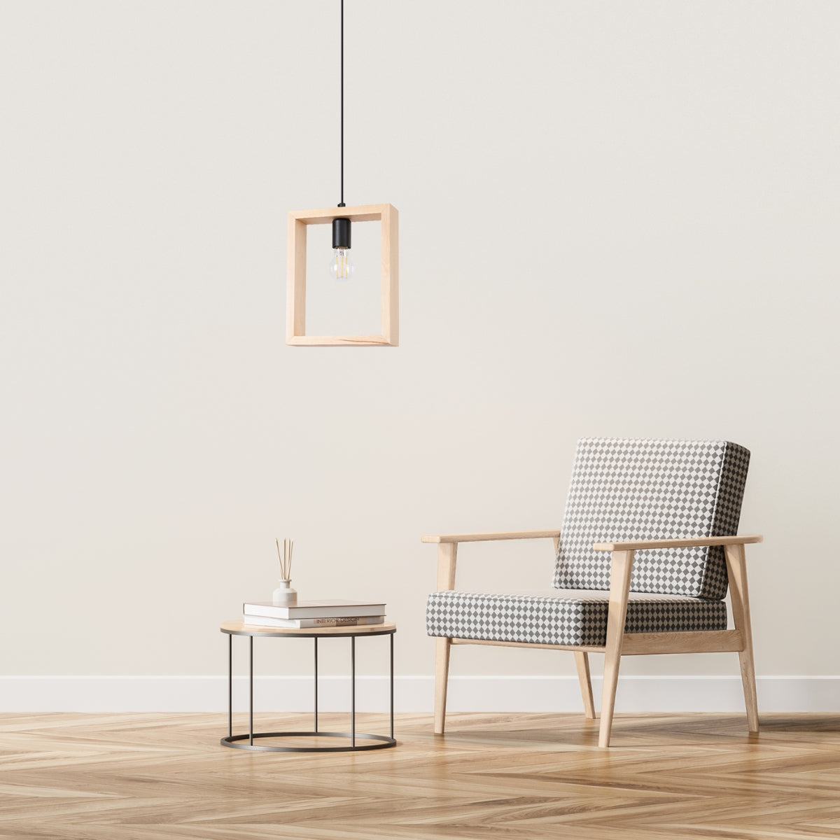 ARIES Naturholz Pendelleuchte