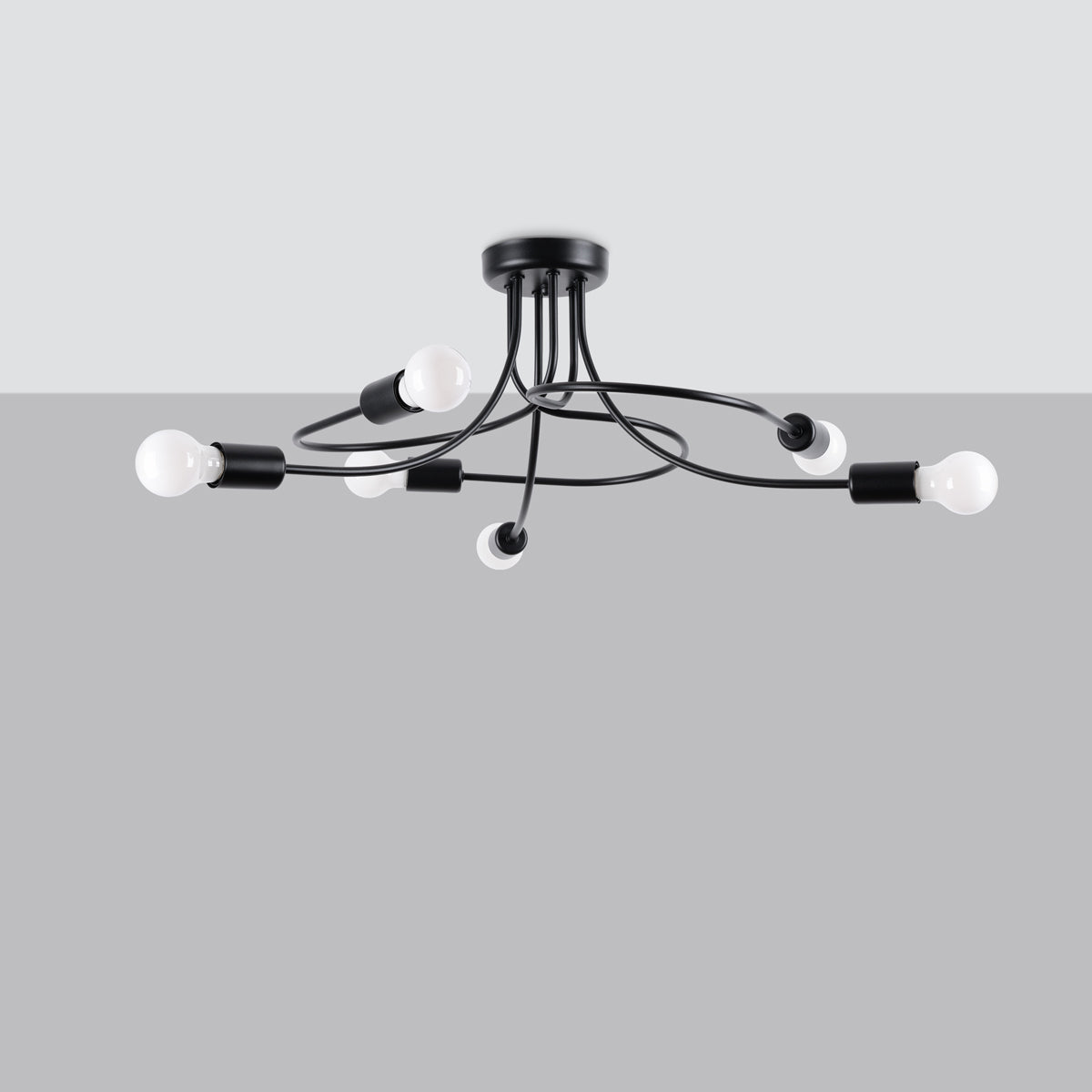 6-flammiger Design Kronleuchter LEVAR