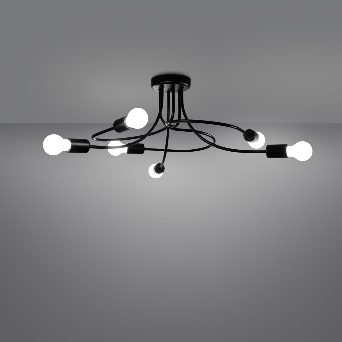 6-flammiger Design Kronleuchter LEVAR