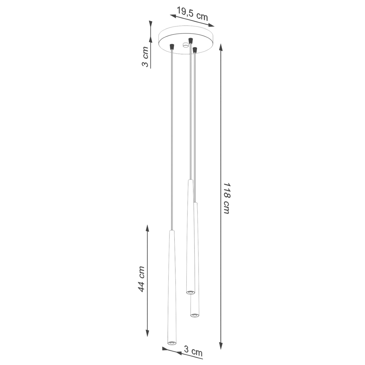 BLISS 3P Pendelleuchte