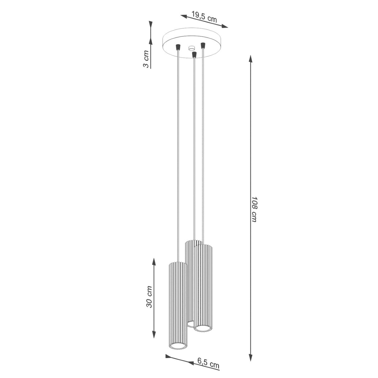 KARBON 3P Pendelleuchte