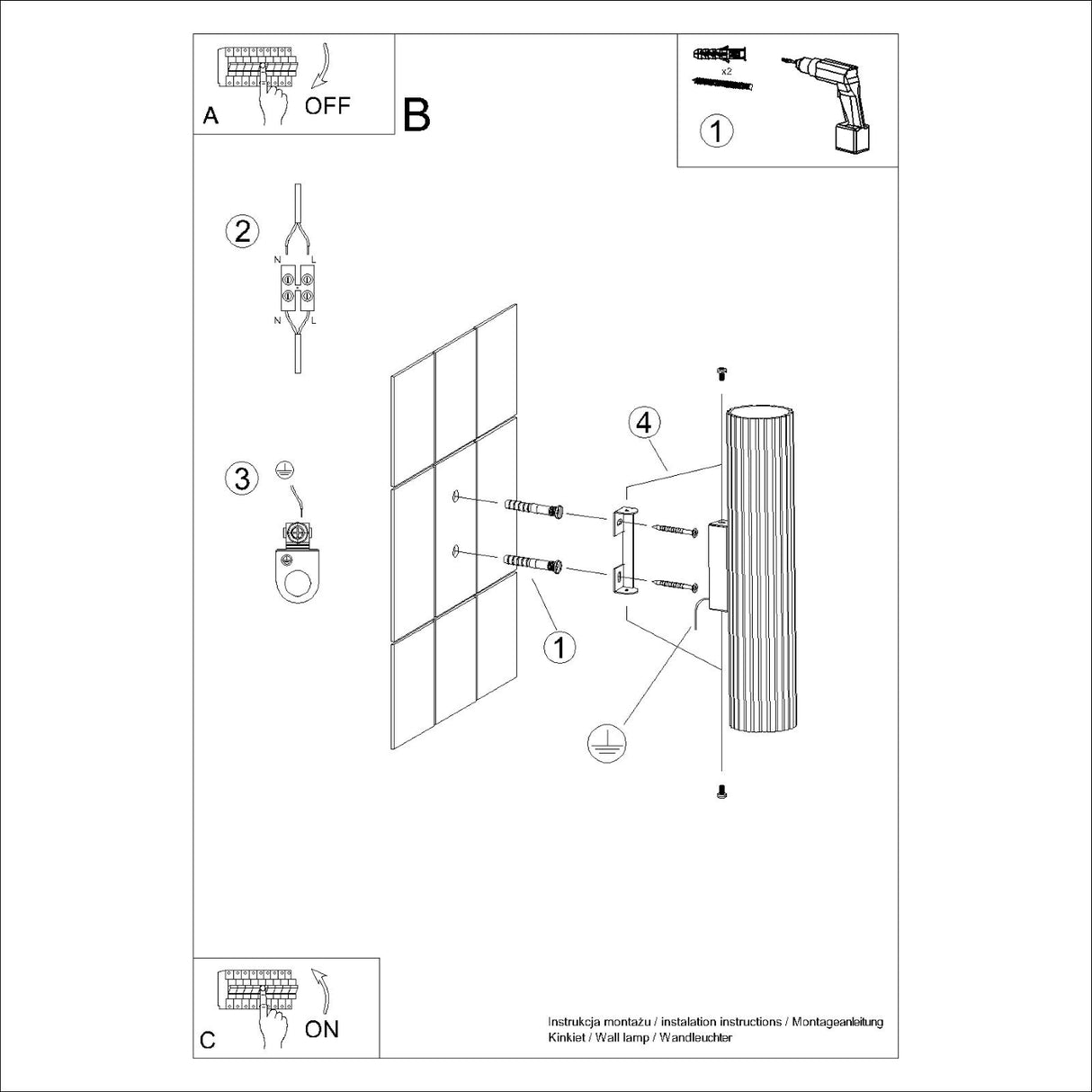 KARBON 30 Wandleuchte