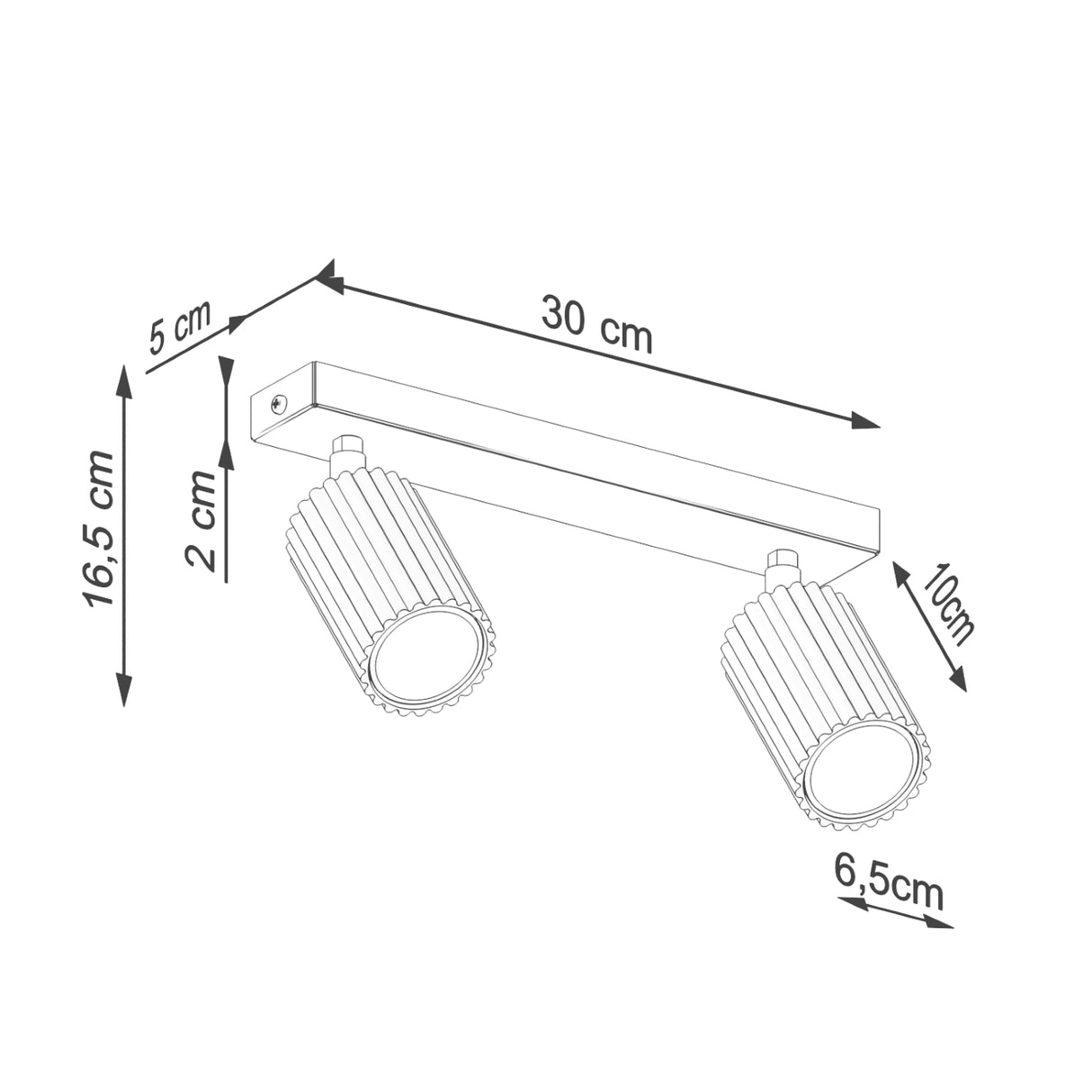 Design Deckenleuchte KARBON 2 – 2-flammig & Schwenkbar