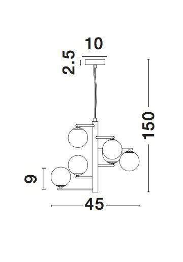 AGRIGENTO Hängeleuchte 6x5W-Luxomo Leuchten