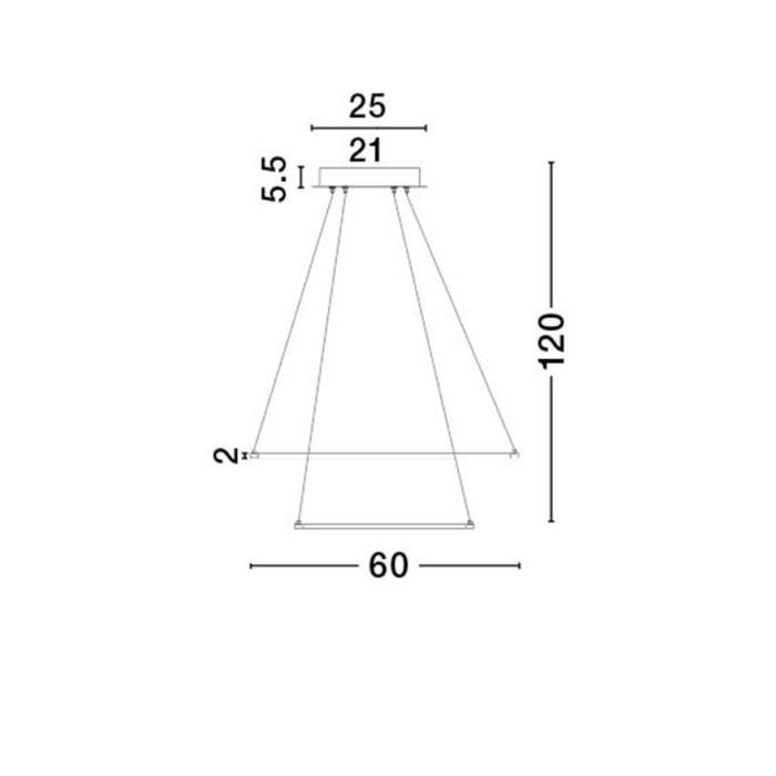 DEA Hängeleuchte 60cm-Luxomo Leuchten