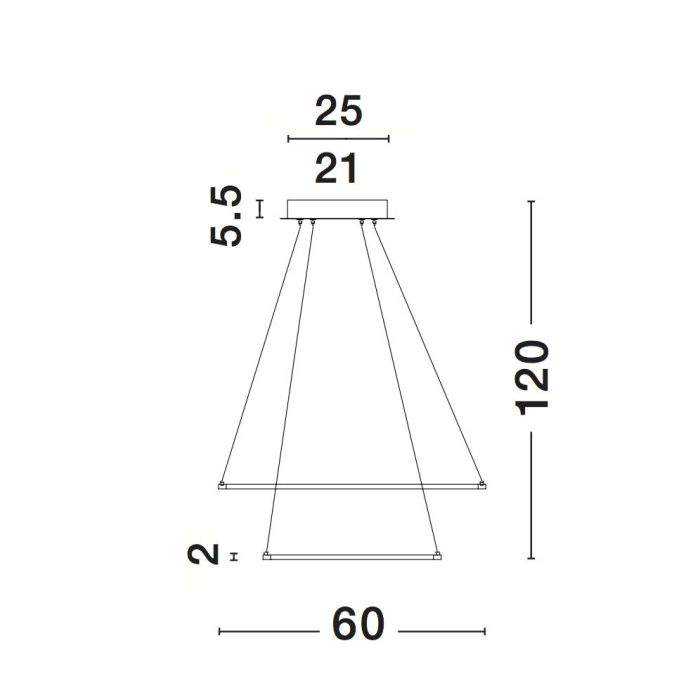 ARIA Hängeleuchte Ø 60cm-Luxomo Leuchten