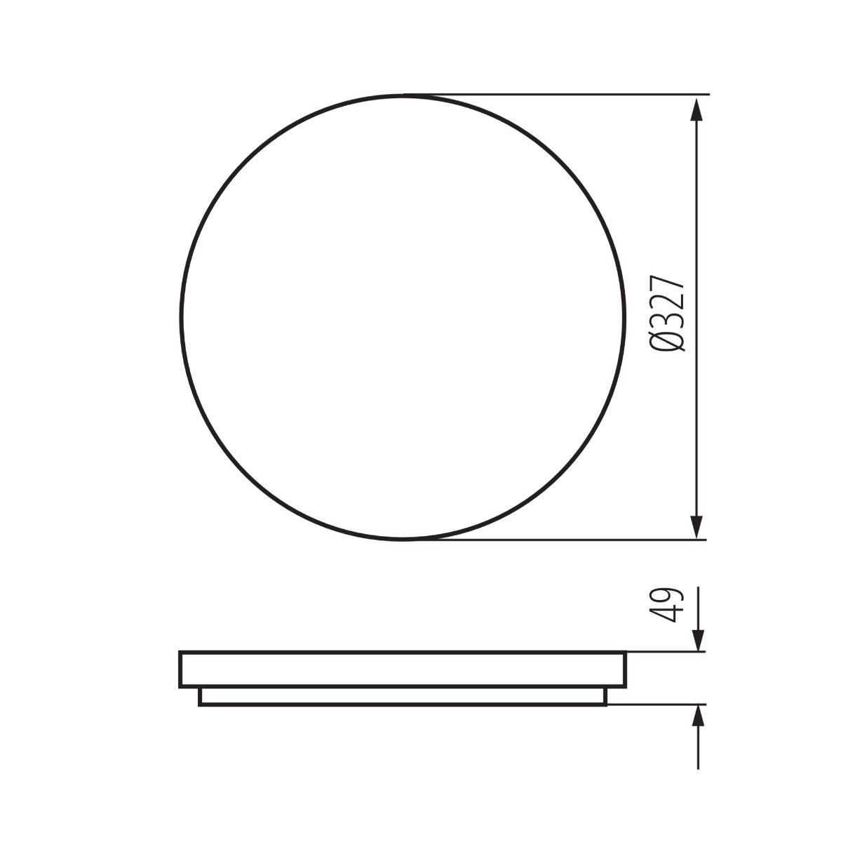 FULGA R LED Decken-Anbauleuchte rund IP54