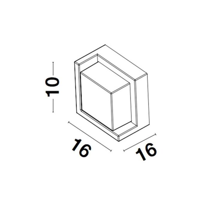 MAX Q LED Außen-Wandleuchte quadratisch-Luxomo Leuchten