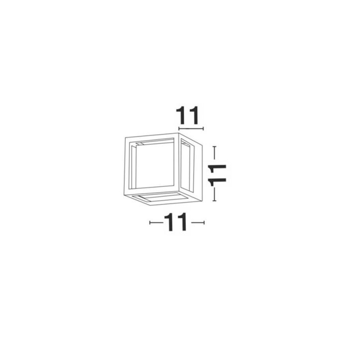 AGOSTO LED Wandleuchte quadratisch-Luxomo Leuchten