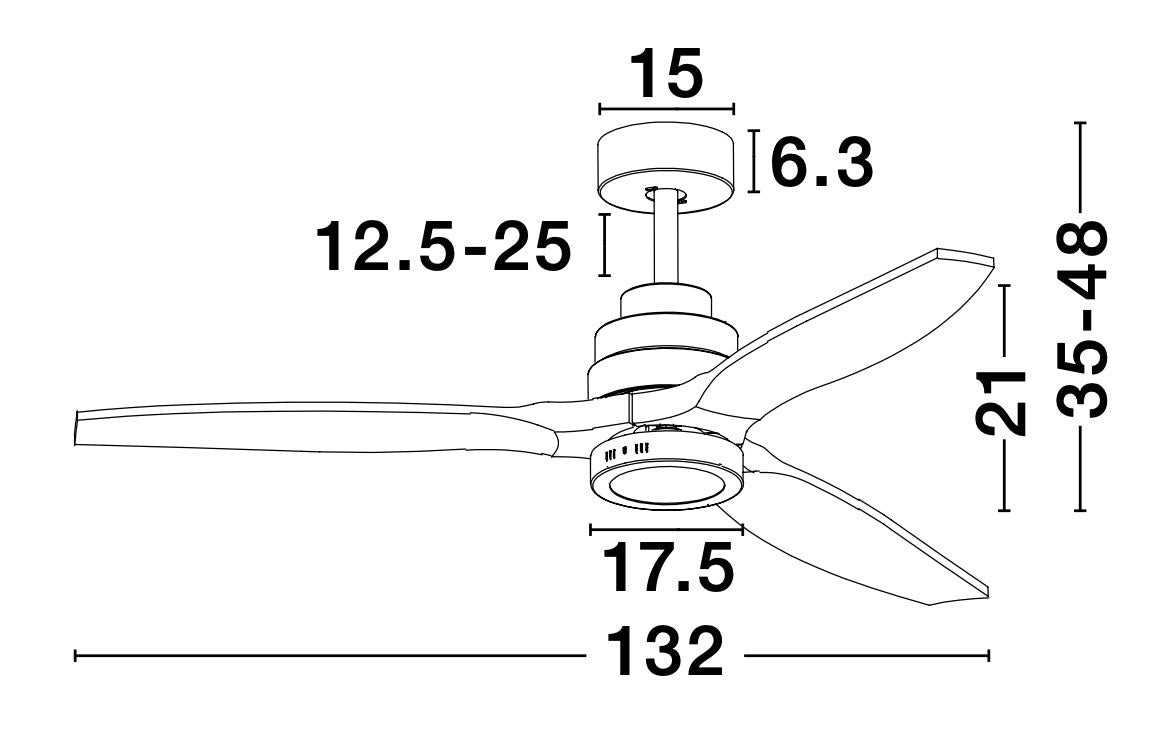 SABAL Deckenventilator Ø 132cm-Luxomo Leuchten