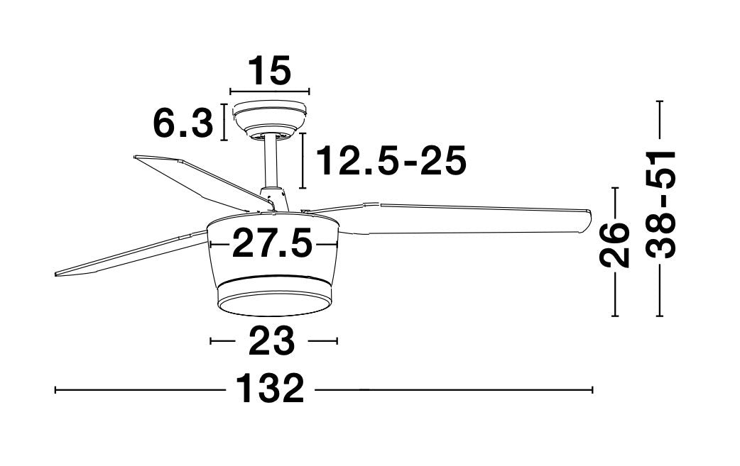 MONSOON Deckenventilator-Luxomo Leuchten
