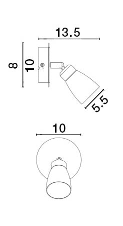 CONO Deckenleuchte 1x10W-Luxomo Leuchten