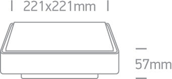 SILL M LED Wand-/Deckenleuchte-Luxomo Leuchten