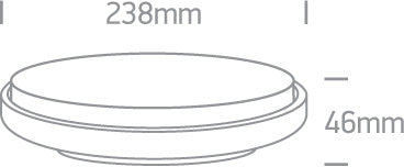 BRAS M LED Wand-/Deckenleuchte 23,8 cm-Luxomo Leuchten