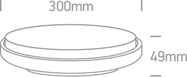 BRAS L LED Wand-/Deckenleuchte 30cm-Luxomo Leuchten