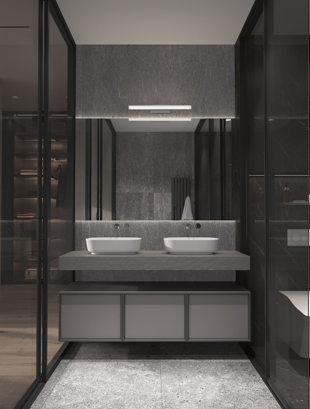 WILLOW Badezimmerleuchte 49cm 12W-Luxomo Leuchten