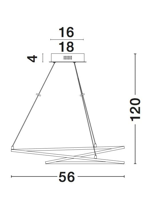 VIAREGGIO Hängeleuchte Ø 56cm-Luxomo Leuchten