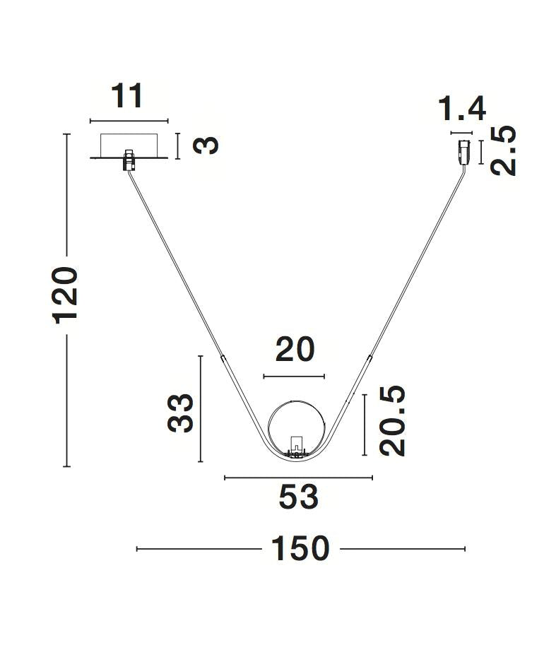 VITTON Hängeleuchte 1x12W-Luxomo Leuchten