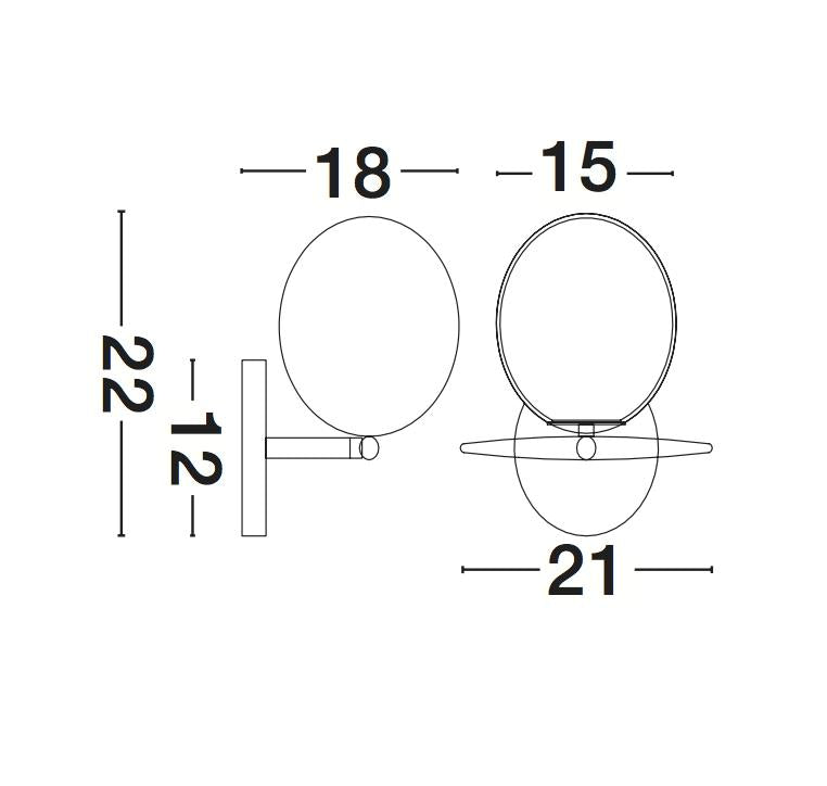 VITTON Wandleuchte 1x5W-Luxomo Leuchten
