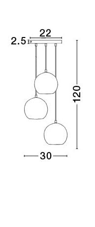 ADELINA Hängeleuchte 3x12W-Luxomo Leuchten