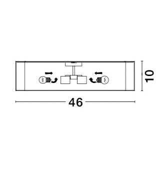 RAGU Deckenleuchte 4x12W-Luxomo Leuchten