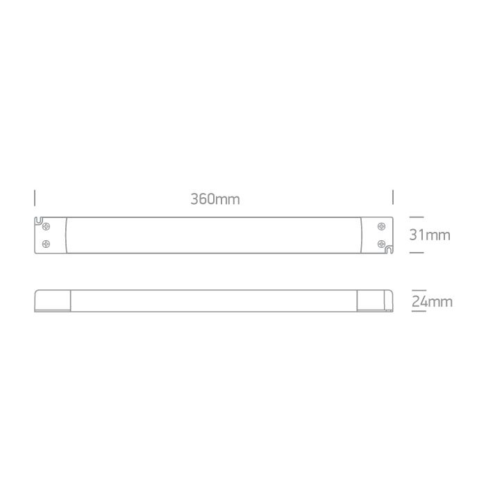 LED Treiber 24V DC on/off länglich IP20-Luxomo Leuchten