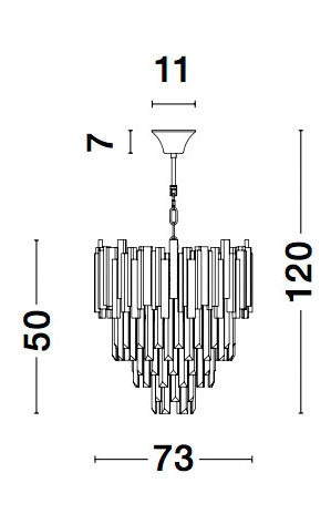 GRANE Kronleuchter 12x5W-Luxomo Leuchten