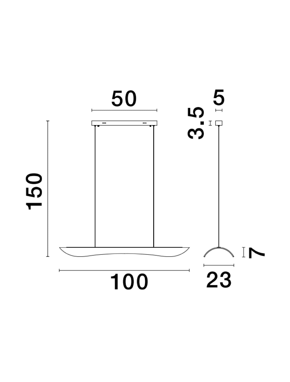 AGOS Hängeleuchte horizontal-Luxomo Leuchten