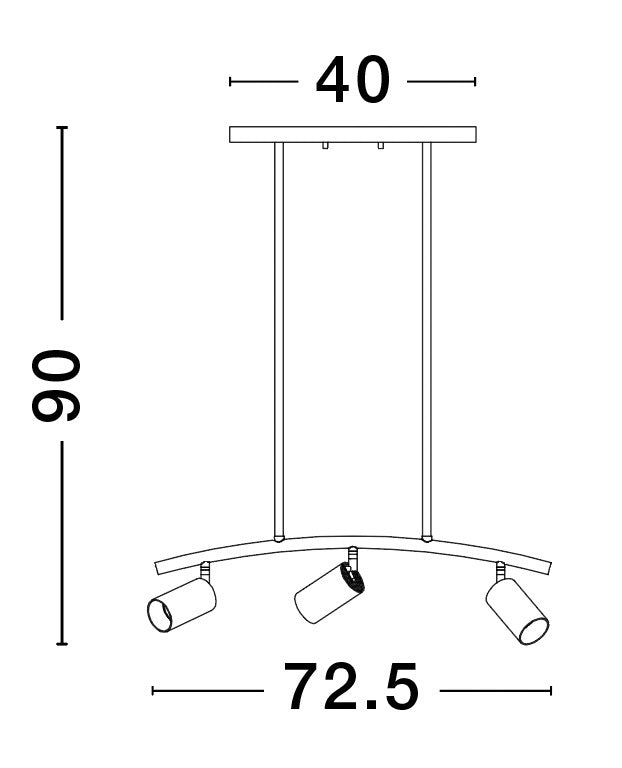 POGNO Hängeleuchte gebogen-Luxomo Leuchten
