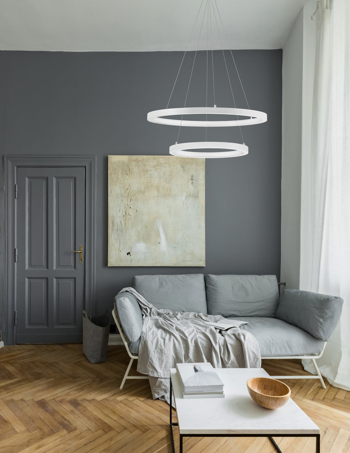 EMPATIA Hängeleuchte 2 Ringe Ø 80cm-Luxomo Leuchten