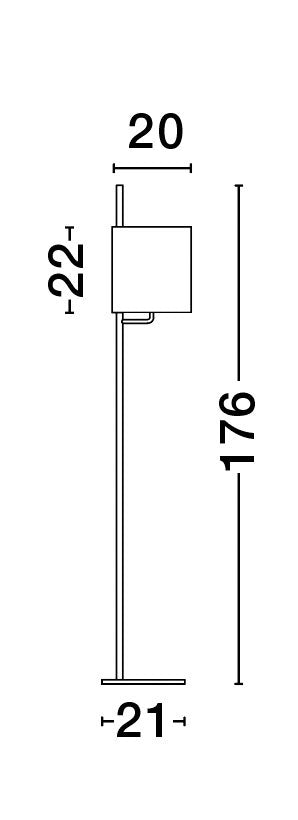 YAMA Stehleuchte 176cm-Luxomo Leuchten