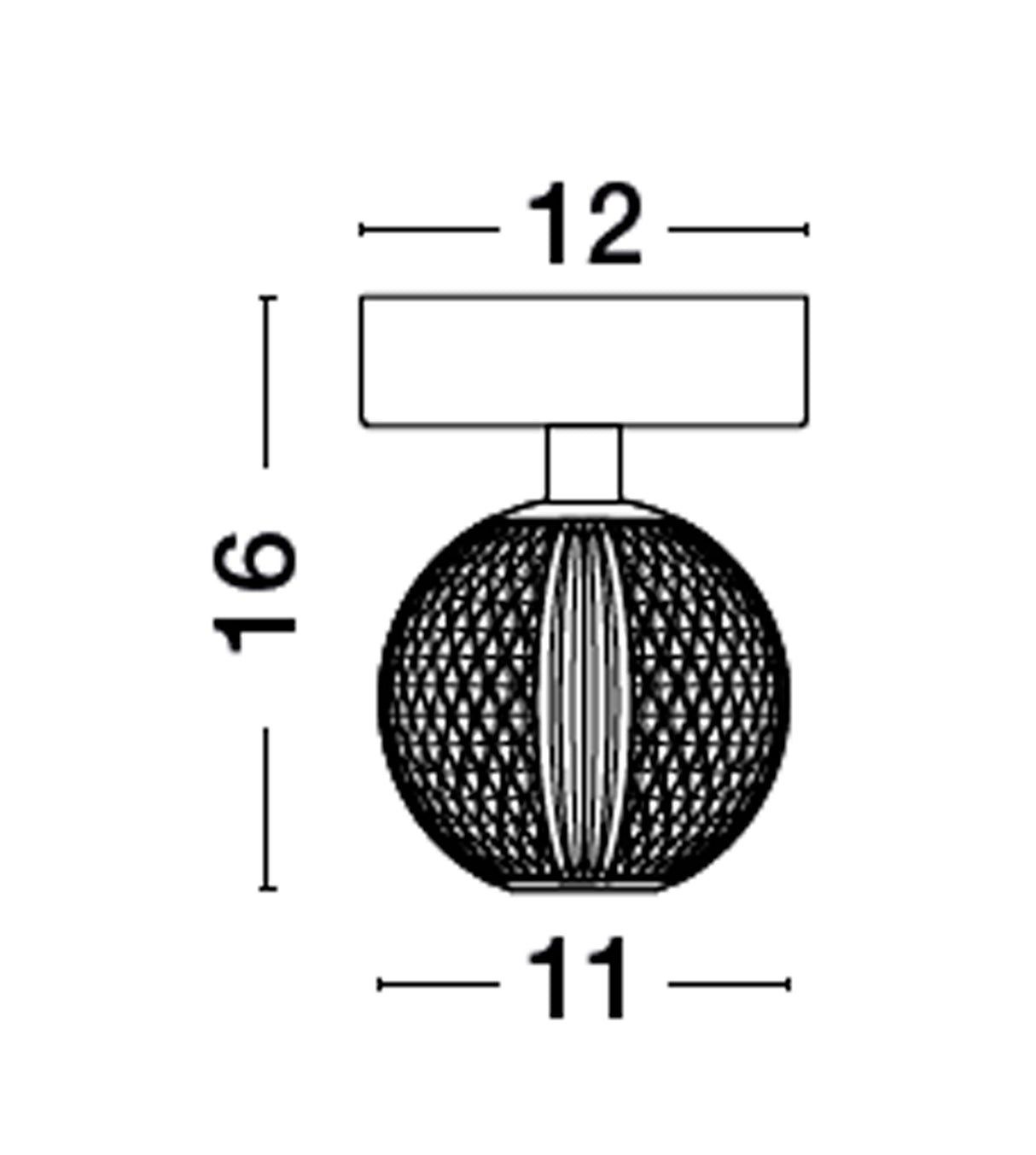 BRILLE Deckenleuchte Ø 11cm-Luxomo Leuchten