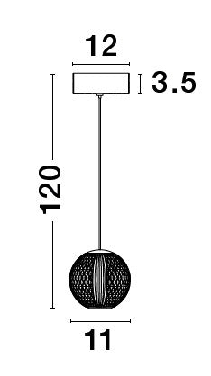 BRILLANTE Hängeleuchte Ø 12cm-Luxomo Leuchten