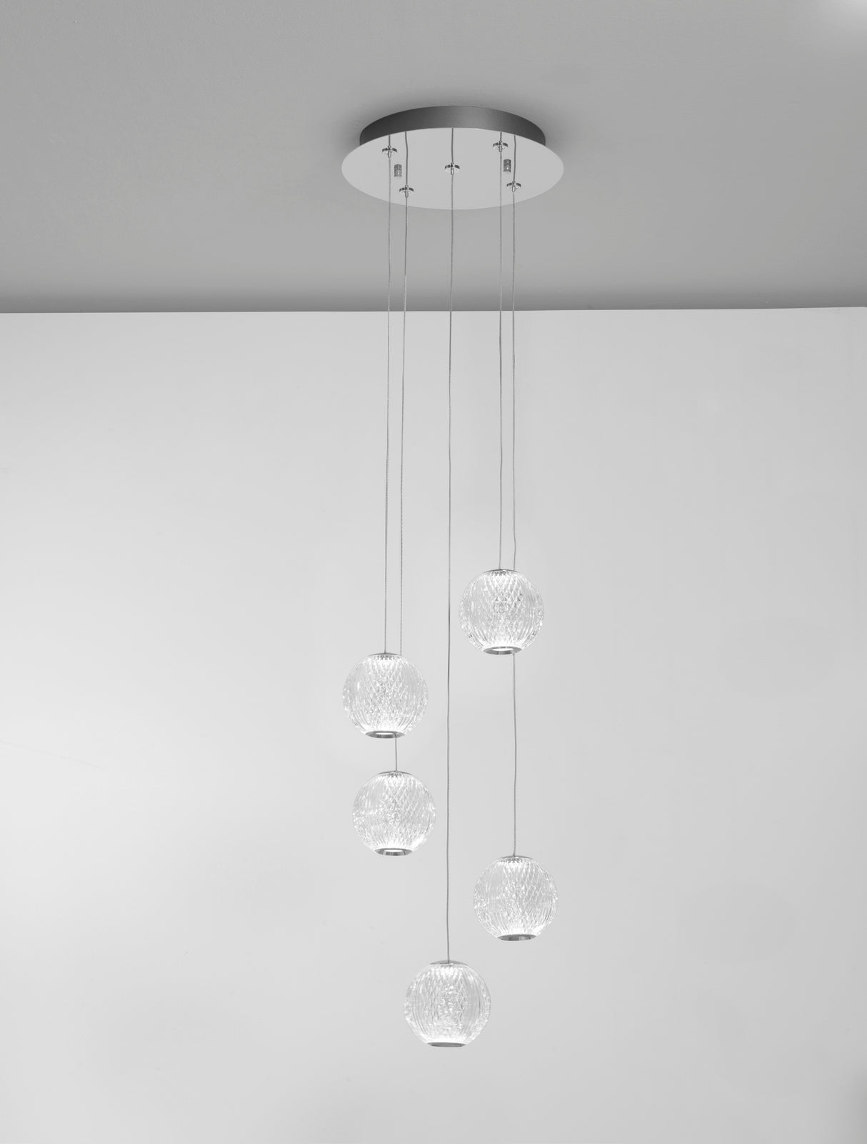 BRILLANTE 5-Kugel-Hängeleuchte-Luxomo Leuchten